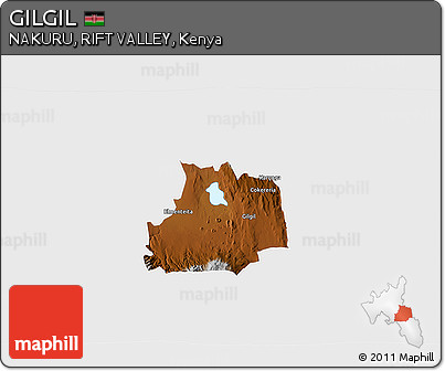 Physical 3D Map of GILGIL, single color outside