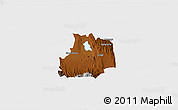 Physical 3D Map of GILGIL, single color outside
