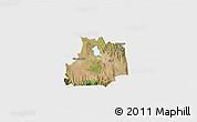 Satellite 3D Map of GILGIL, single color outside