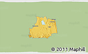 Savanna Style 3D Map of GILGIL, single color outside