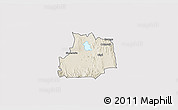 Shaded Relief 3D Map of GILGIL, single color outside