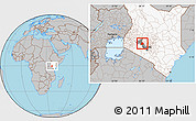 Gray Location Map of GILGIL, highlighted country, highlighted parent region
