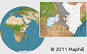 Satellite Location Map of GILGIL, highlighted country, highlighted grandparent region