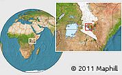 Satellite Location Map of GILGIL, highlighted parent region, highlighted grandparent region