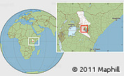 Savanna Style Location Map of GILGIL, highlighted grandparent region, within the entire country