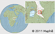 Savanna Style Location Map of GILGIL, highlighted grandparent region, hill shading