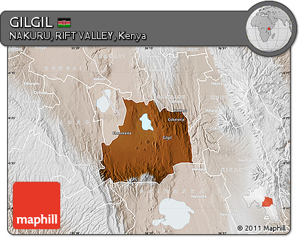 Physical Map of GILGIL, lighten