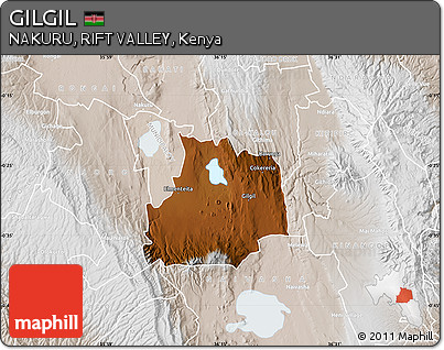 Physical Map of GILGIL, lighten