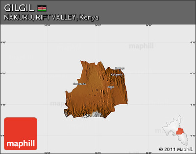 Physical Map of GILGIL, single color outside