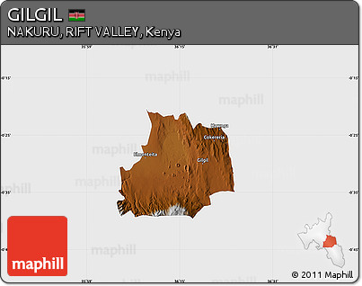 Physical Map of GILGIL, single color outside