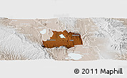 Physical Panoramic Map of GILGIL, lighten