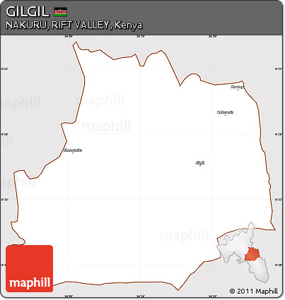 Classic Style Simple Map of GILGIL, cropped outside