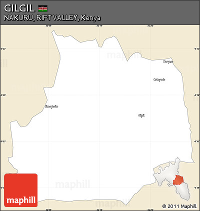 Classic Style Simple Map of GILGIL, single color outside