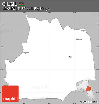 Gray Simple Map of GILGIL, single color outside