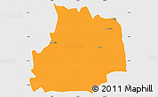 Political Simple Map of GILGIL, single color outside