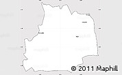 Silver Style Simple Map of GILGIL, cropped outside