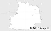Silver Style Simple Map of GILGIL, single color outside