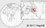 Blank Location Map of NAKURU, highlighted parent region