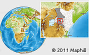 Physical Location Map of NAKURU, highlighted country, highlighted parent region, within the entire country