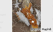 Physical Map of NAKURU, semi-desaturated