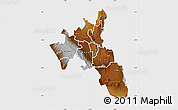 Physical Map of NAKURU, single color outside