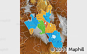 Political Map of NAKURU, physical outside