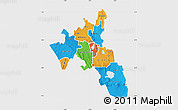 Political Map of NAKURU, single color outside