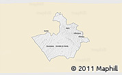 Classic Style 3D Map of MOLO, single color outside