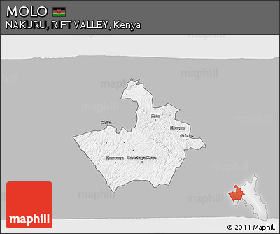 Gray 3D Map of MOLO, single color outside