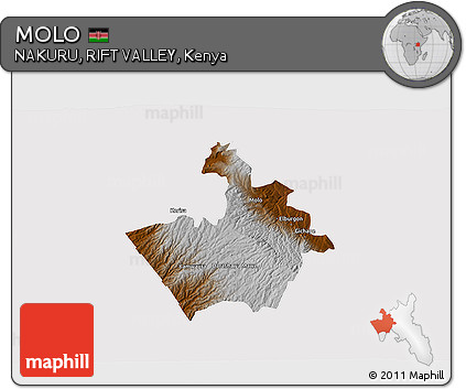 Physical 3D Map of MOLO, cropped outside