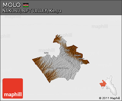 Physical 3D Map of MOLO, single color outside