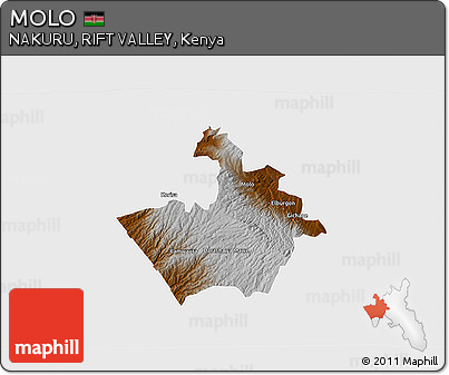 Physical 3D Map of MOLO, single color outside