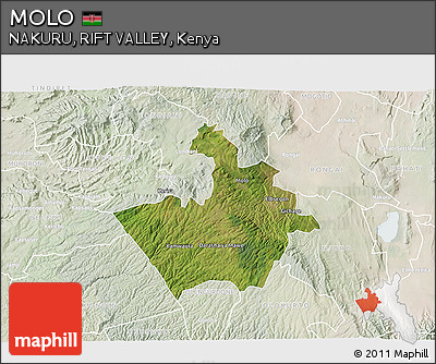 Satellite 3D Map of MOLO, lighten