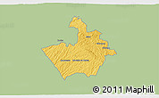 Savanna Style 3D Map of MOLO, single color outside