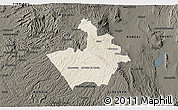 Shaded Relief 3D Map of MOLO, darken