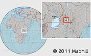 Gray Location Map of MOLO, highlighted parent region, hill shading