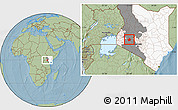 Savanna Style Location Map of MOLO, highlighted country, highlighted grandparent region, hill shading