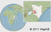 Savanna Style Location Map of MOLO, highlighted country, highlighted parent region, within the entire country, hill shading