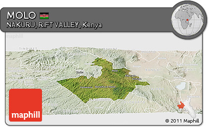 Satellite Panoramic Map of MOLO, lighten