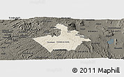 Shaded Relief Panoramic Map of MOLO, darken