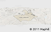 Shaded Relief Panoramic Map of MOLO, lighten