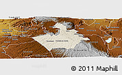 Shaded Relief Panoramic Map of MOLO, physical outside