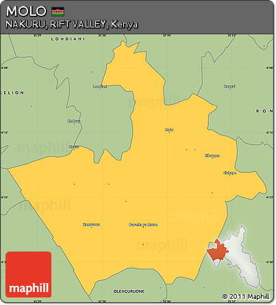 Savanna Style Simple Map of MOLO