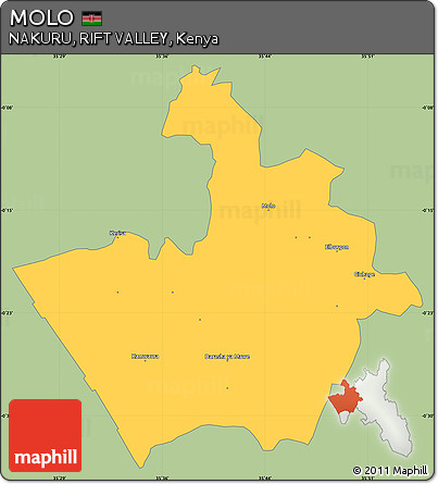 Savanna Style Simple Map of MOLO, single color outside