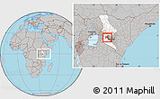 Gray Location Map of NJORO, highlighted parent region, highlighted grandparent region, within the entire country