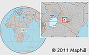Gray Location Map of NJORO, highlighted parent region