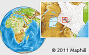 Physical Location Map of NJORO, highlighted country, highlighted parent region