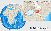 Shaded Relief Location Map of NJORO, highlighted parent region, highlighted grandparent region