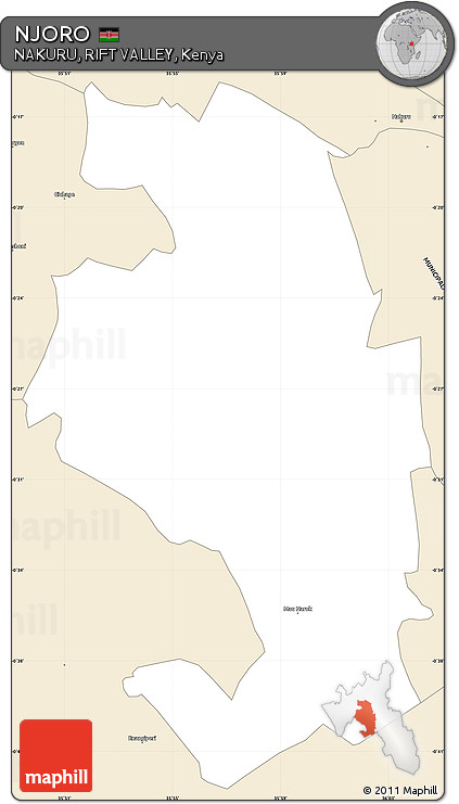 Classic Style Simple Map of NJORO
