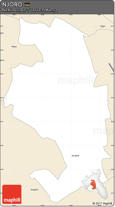 Classic Style Simple Map of NJORO